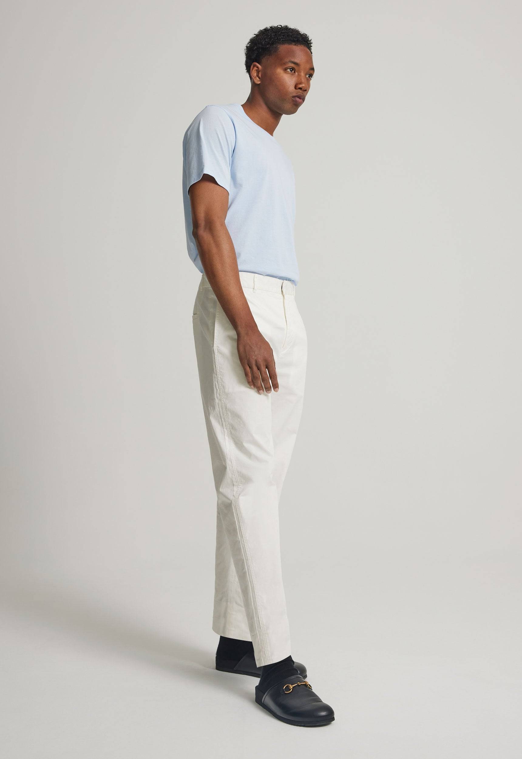 Jac+Jack THEO COTTON TWILL PANT in White